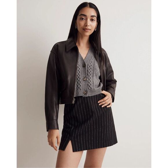 $98 Madewell Wool-Blend Mini Skirt size 6 m7 - Picture 3 of 7